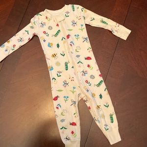Hanna Andersson 1 piece zippered footless sleeper sz 80cm 18-24 months VGUC